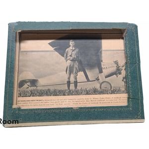 Charles Lindbergh Spirit of St. Louis Airplane, 1927 press photo VTG Newspaper